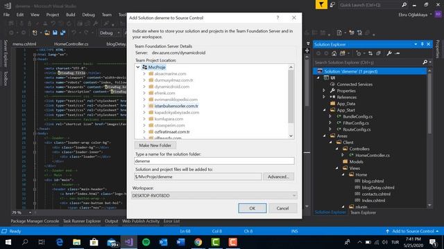 Visual Studio Tfs(Team Foundation Server) Proje Yükleme смотреть онлайн