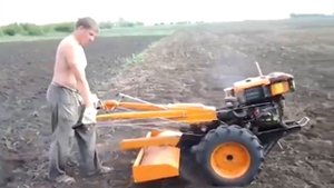 Мотоблок Кентавр 1080Д в работе, разблокировка дифференциалов