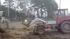 Самодельные вилы на кун , погрузка навоза .