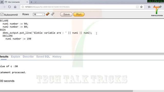 Variable example program in PL/SQL | Part -5.1 | In Hindi by Tech Talk Tricks смотреть онлайн