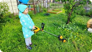 Попробовали косить новым триммером на колёсах с аккумулятором. Наш отзыв.