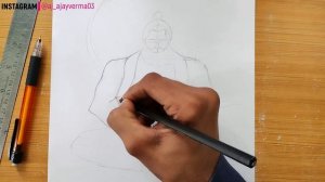 How To Draw Lord Hanuman Full Body Detail Step By Step Tutorial For Beginners @AjArts03