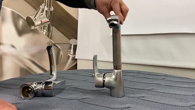 Кухонный смеситель Hansberg SU 008 Chrome & Satin