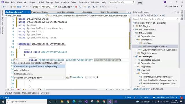 Learn Asp.Net Core Blazor while creating a full web app in .Net 6 | Add Inventory Use Case | Ep 15 смотреть онлайн