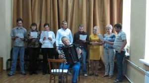 "Есаул", музыка Корчевого А. Исполняют солисты Омского хора, Играет на баяне Александр Корчевой.