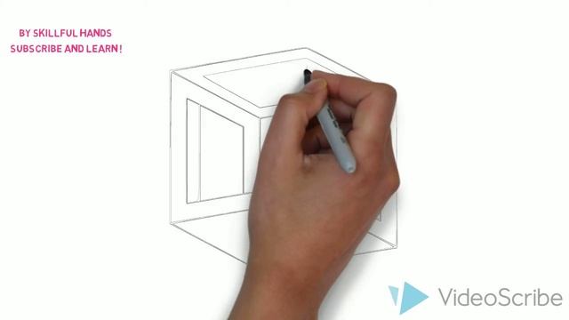 How To Draw An Impossible Square - Optical Illusion / как рисовать Невозможный квадрат