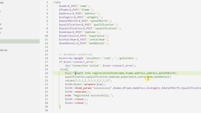 Fatal error:Uncaught Error:Call to a member function bind_param() on boolean in/Stack trace:#0{main