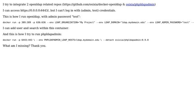 OpenLDAP and PHPLDAPAdmin working together on Docker смотреть онлайн