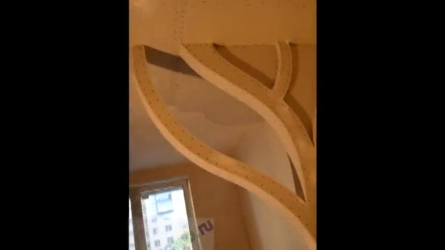 Декоративная перегородка в виде дерева из гипсокартона. смотреть онлайн