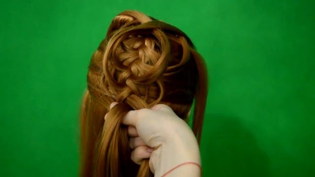 Прическа "Ажурное плетение косы" смотреть онлайн