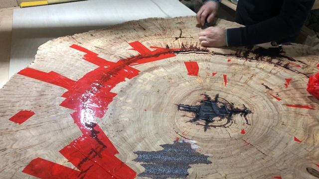 Столешница из гигантского спила