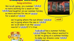 English with songs: Summer holiday