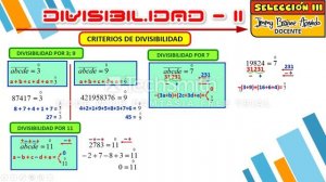 DIVISIBILIDAD II   SELECCIÓN III