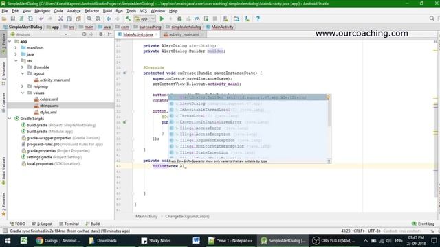 Create an #AlertDialog in Android application смотреть онлайн