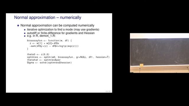 BDA 2019 Lecture 11.1 Normal approximation, Laplace approximation. смотреть онлайн