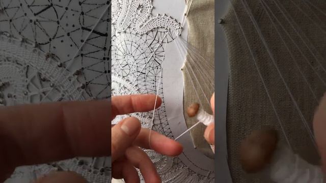 Кружевоплетение на коклюшках. ЗАКИДКА в сетке. смотреть онлайн