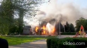 Горит детская площадка в центре Балашова