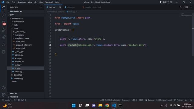 Creating the singular product page - Python Django Build an E-commerce Store