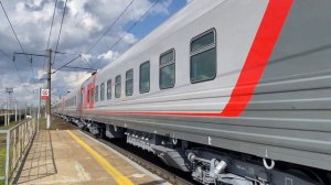 ЭП1М-478 с составом новых вагонов ТВЗ двухвагонных сцепов