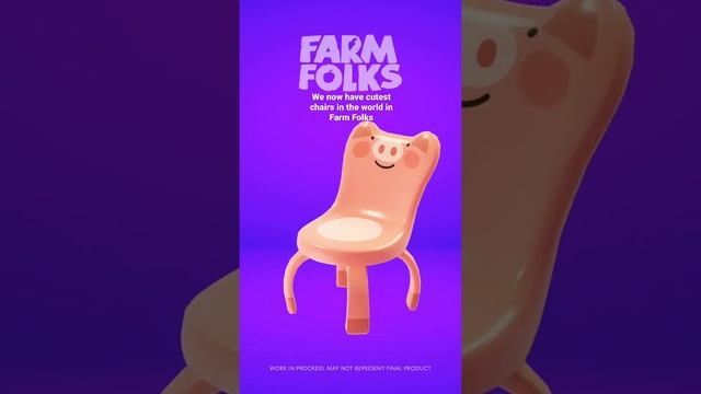 Animal Crossing like chairs now in The Farm Folks Game #shorts #gaming #animalcrossing