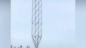 Транспортировка опоры вертолетом