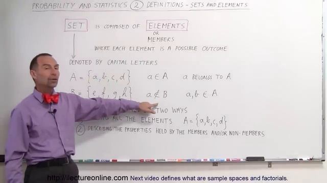 Probability & Statistics (2 of 62) Definition of Sets and Elements смотреть онлайн