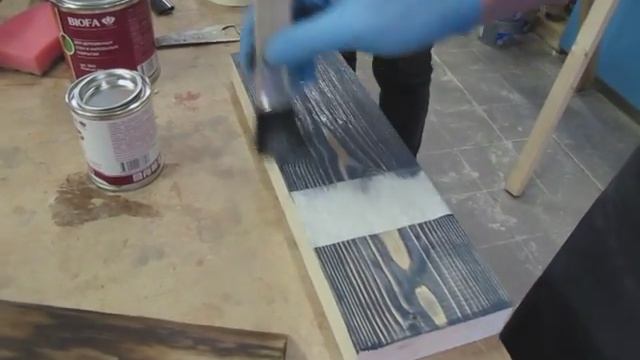 Серебрение маслом для дерева Биофа - брашированной и обожженой поверхности