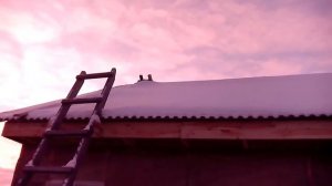 Покрыли баньке кровлю профлистом. С новым годом!