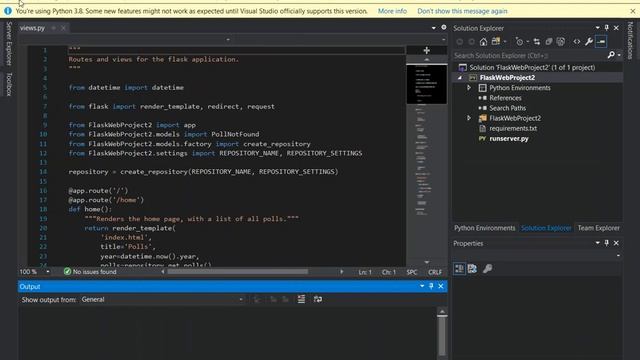 Python Flask Web Project in Visual Studio 2019 (HTML/CSS Get Started) смотреть онлайн