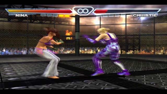 Tekken 4 Ninas throw Shoulder Through Arm Breaker on Christie p1