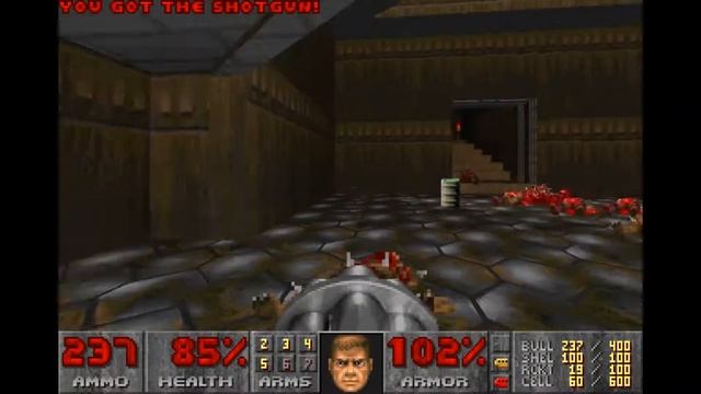 Doom. Эпизод 1. Knee-Deep in the Dead. Секретный уровень. Military Base смотреть онлайн