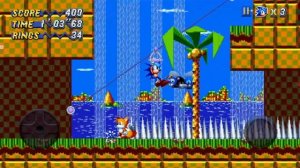 playing Sonic chaos mania on android