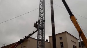 РСК НеваСпецСтрой - монтаж опоры для дымовой трубы 36 м.