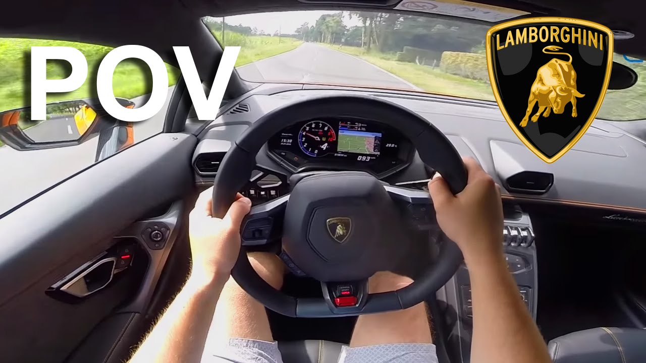 Lamborghini Huracan POV Тест-драйв Ускорение FI Звук выхлопа.