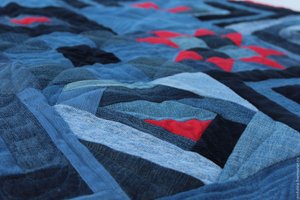 Экологичный квилтинг пледы из денима