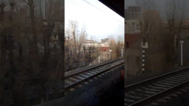 Вид из окна поезда Ласточка Московского Центрального Кольца