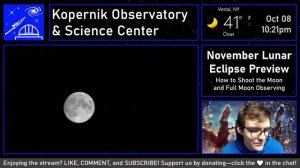 Lunar Eclipse Preview | Observe the Nearly Full Moon LIVE 🌕 | Kopernik Night Sky LIVE