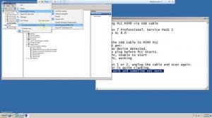 Modicon M340 PLC via USB cable