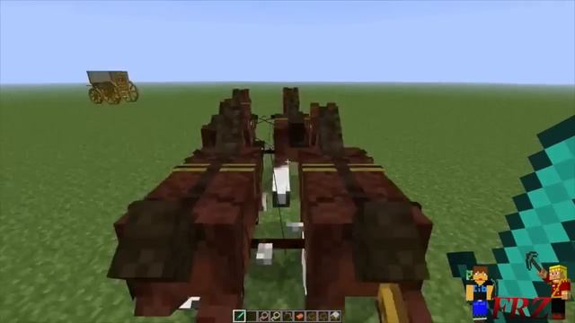 MineCraft Horse Wagons, Carriages, Race Horses!