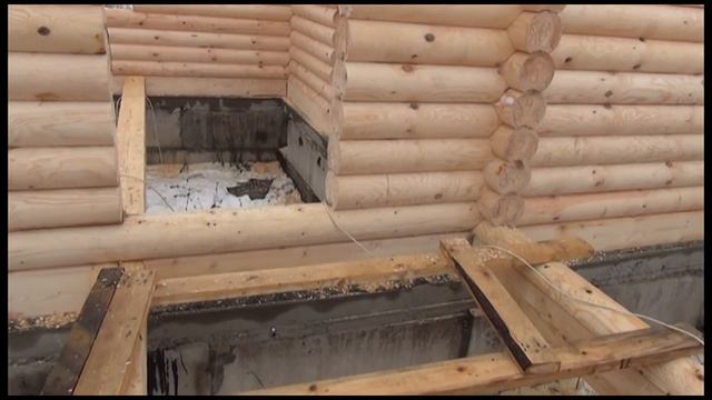 Сруб 5.5х8м. из оцилиндрованного брена с террасой. Цена 224.000 руб. (Дома, Бани, Бытовки в СПб) смотреть онлайн