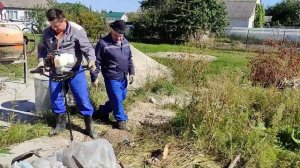Заливка столбов под фундамент бани 6х6 из газоблока
