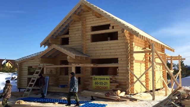 Строительство крыши на доме. СОТ Зеленый Бор. Сургут. смотреть онлайн
