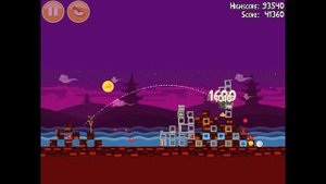 Angry Birds Season Mooncake Festival 1-2 HD 3 stars walkthrough gameplay tutorial Ipad 2