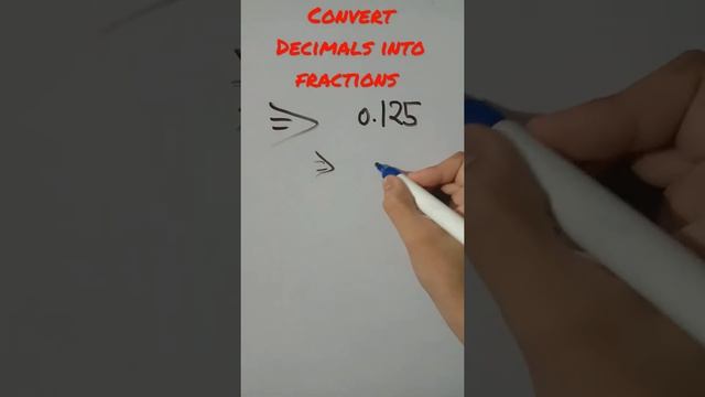 Decimals to Fraction | Converting Decimals into fractions |  दशमलव को भिन्न में बदलना #shortsstudy