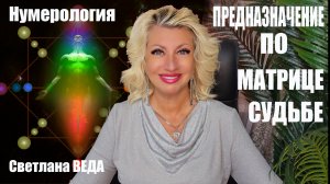 ПРЕДНАЗНАЧЕНИЯ ПО МАТРИЦЕ СУДЬБЫ #онлайн #нумерология #расчет Светлана ВЕДА