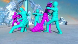 Smart AI fights in Realistic Sandbox Simulations! (with Active Ragdoll Physics)