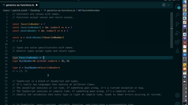TypeScript generics are like functions for types