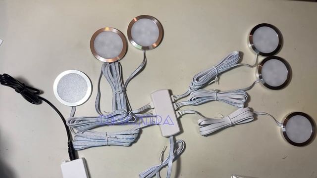 Cinakira RGB Led Cabinet Puck Lights Set With IR Remote Control Wired Dimmable High Quality 12 Volt смотреть онлайн