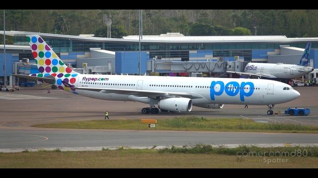 FlyPOP Airbus A330-300 Nassau Airport Plane Spotting | 9H-PTP смотреть онлайн