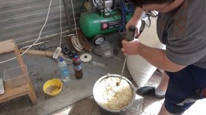 Гранулы из гороховых отрубей на грануляторе Соловей 1